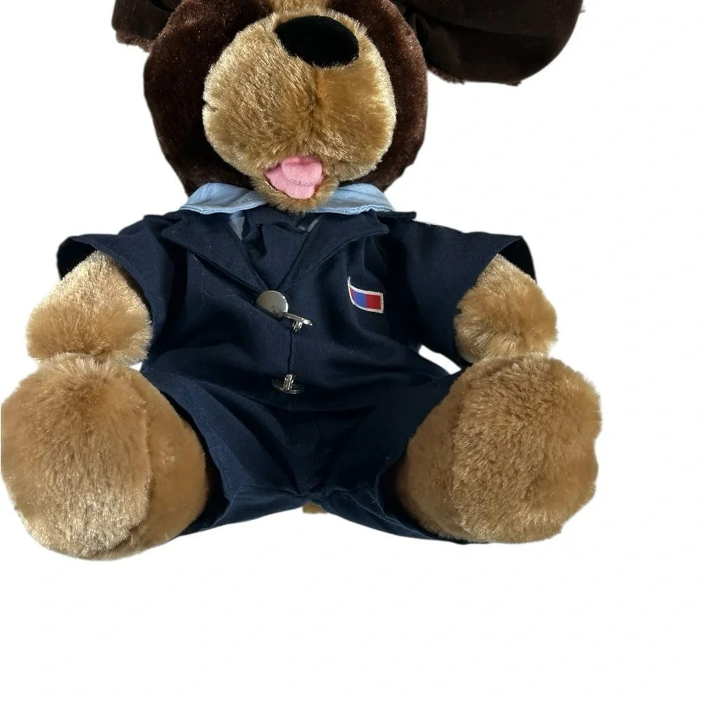 Build A Bear Workshop Dog Plush in USA Airforce Uniform SZ 15”